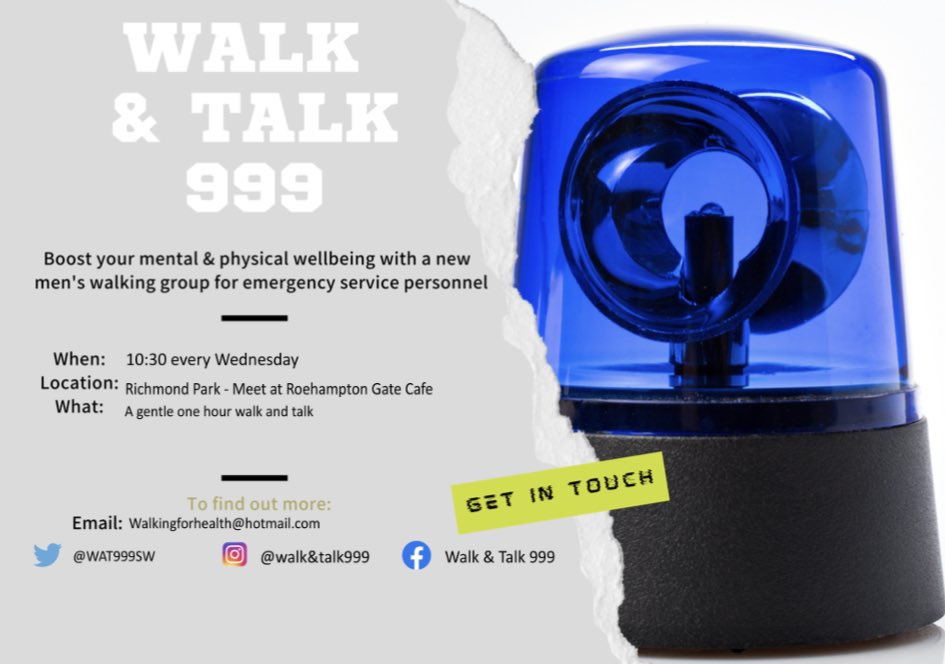WalkandTalk999's tweet photo. We have 2  walks happening tomorrow 

Richmond Park (SW London) every Wed and our fortnightly Nottingham walk 

Open to all men serving, served or retired in the emergency services, NHS, Armed forces, RNLI 

Check out our website for all our 14 walks: https://t.co/gpocDUwC63 https://t.co/UniitNr6UZ