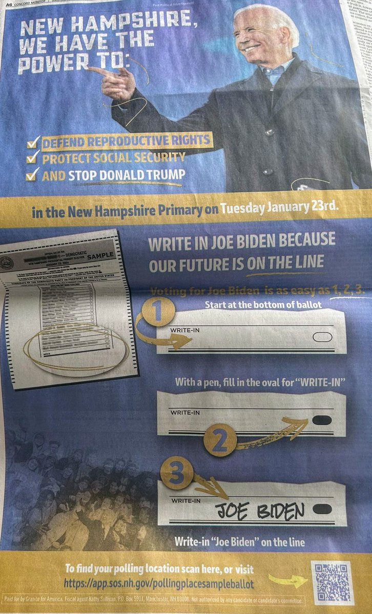 AHaschi's tweet photo. It is easy to #WriteInBiden even he is not on the ballot.
Don't let them fool you. Just write him in https://t.co/355bYknCXy