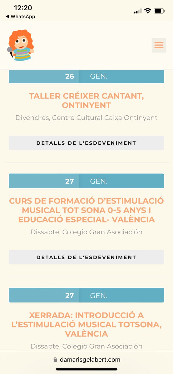 #València #Ontinyent #Dénia Tallers per a famílies, Xerrada, Concerts a escoles! Més informació i inscripcions a l’agenda el meu web.