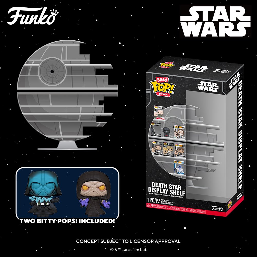 London Toy Fair 2024 Reveal: Cue the marching music and set the scene for your STAR WARS™ Bitty Pop! Collection with the Death Star™ Display Shelf! Each display shelf comes with 2 new Bitty Pop! collectibles.
Coming soon! #STARWARS #Funko #BittyPop