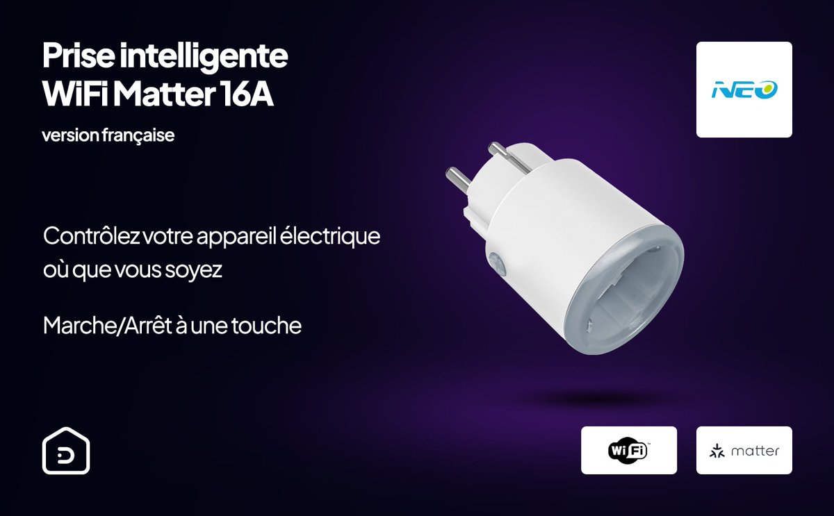 NEO - Prise intelligente WIFI MATTER 16A (version française)