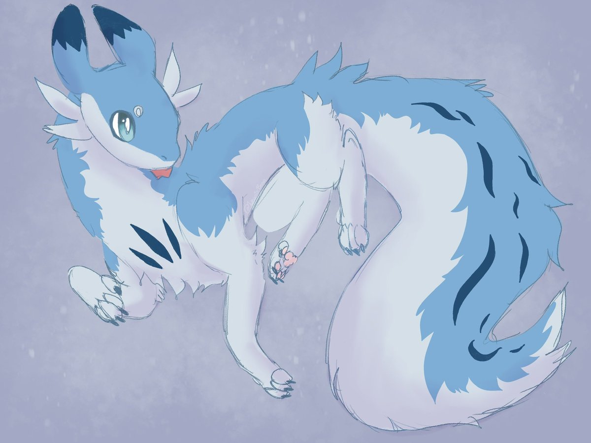 quick lil doodle before bed…I may or may not be obsessed with chillet ❄️ #Palworld
