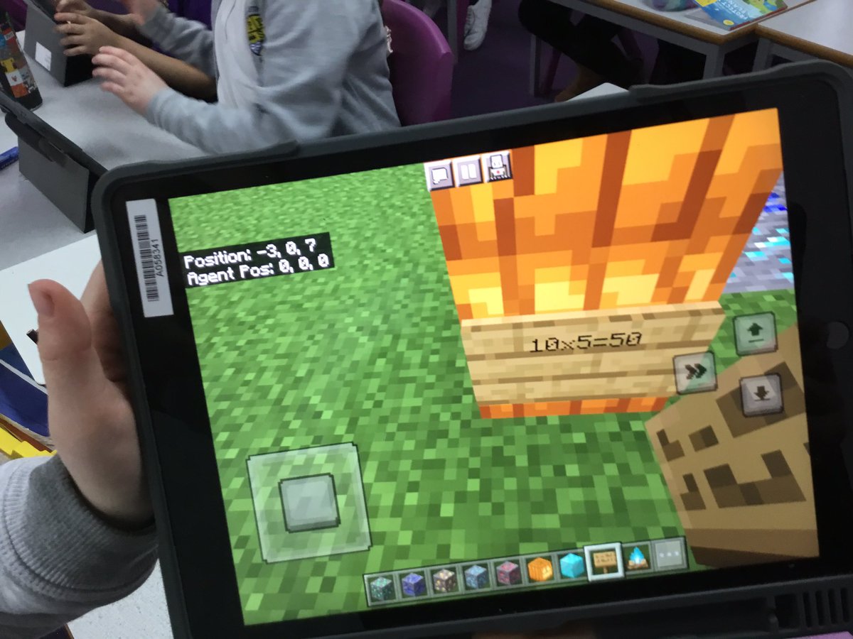 P3/4V used Minecraft to demonstrate their knowledge of multiplication by making arrays and groups.