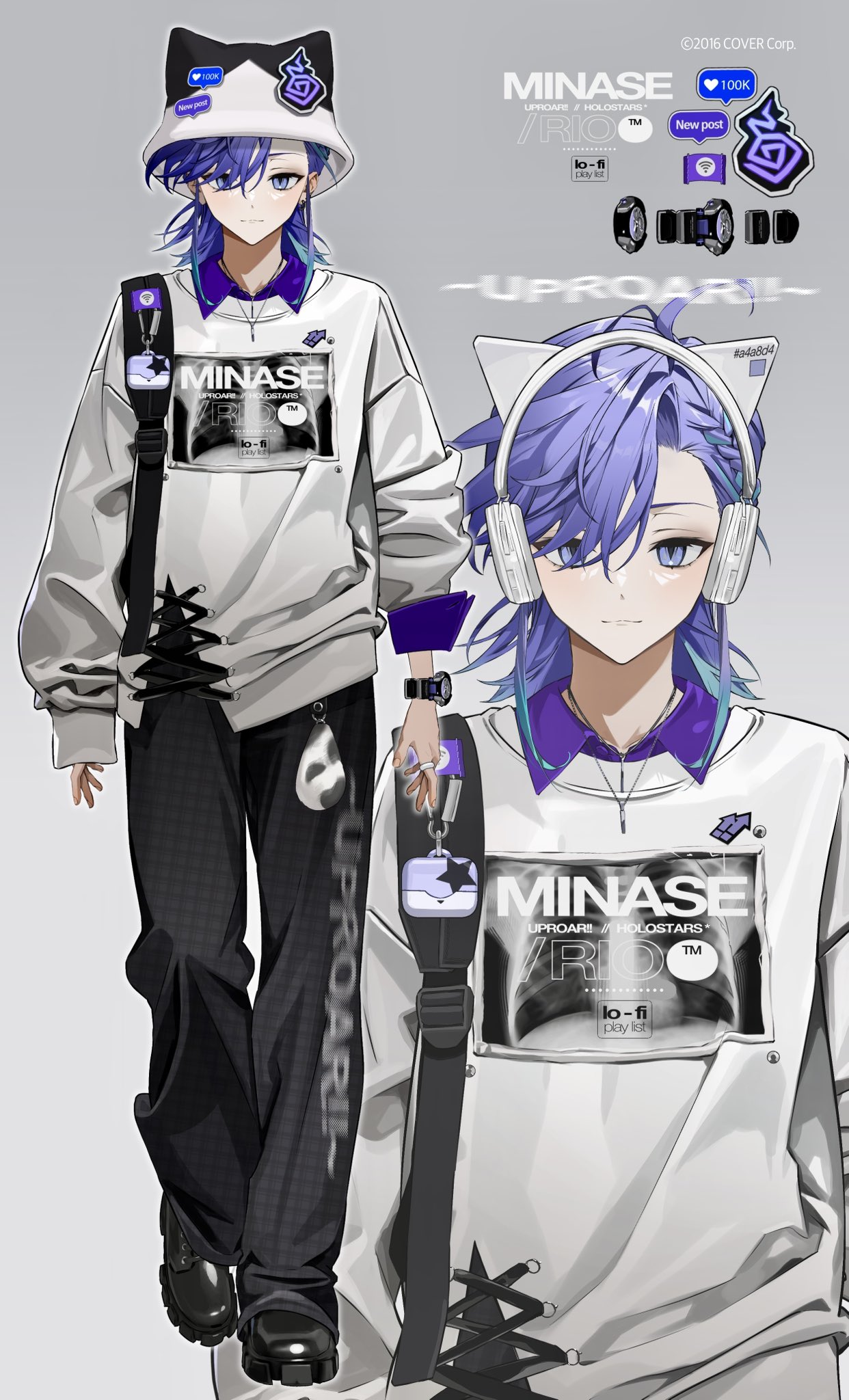 ホロスターズ 水無世燐央 コスプレ フルセット 男性Vtuber ホロスターズ Holostar 水無世 燐央 Minase Rio 風