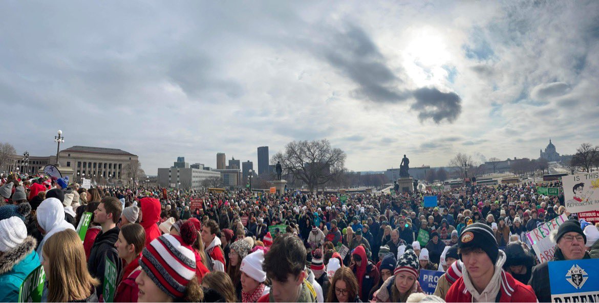 Incredible turn out for the MN March of Life!

MN Radical Dems just legalized abortions up to birth…even 70% Democrats oppose 3rd trimester abortions. 

MN is realizing the Dem trifecta is #TooEXTREMEforMN
#ProMother
#ProBaby
#ProFather
#ProFamily