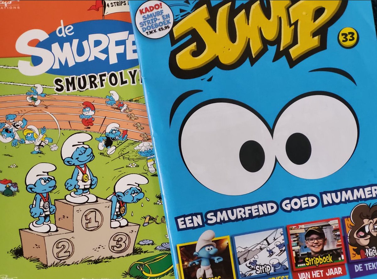 Jump stripblad (@jumpstripblad) on Twitter photo Jump #33 ziet blauw van de smurfen, want de smurfen bestaan 65 jaar, en zijn nog lang niet smurf. Dit moet natuurlijk gevierd worden en daarom krijg je bij deze Jump hét 128 pagina’s dikke Smurfen strip- en doeboek kado! Zie: jumpstripblad.nl
<a href="/SmurfenNet/">SmurfenNet</a> #smurfen Jump #33 ziet blauw van de smurfen, want de smurfen bestaan 65 jaar, en zijn nog lang niet smurf. Dit moet natuurlijk gevierd worden en daarom krijg je bij deze Jump hét 128 pagina’s dikke Smurfen strip- en doeboek kado! Zie: jumpstripblad.nl
<a href="/SmurfenNet/">SmurfenNet</a> #smurfen