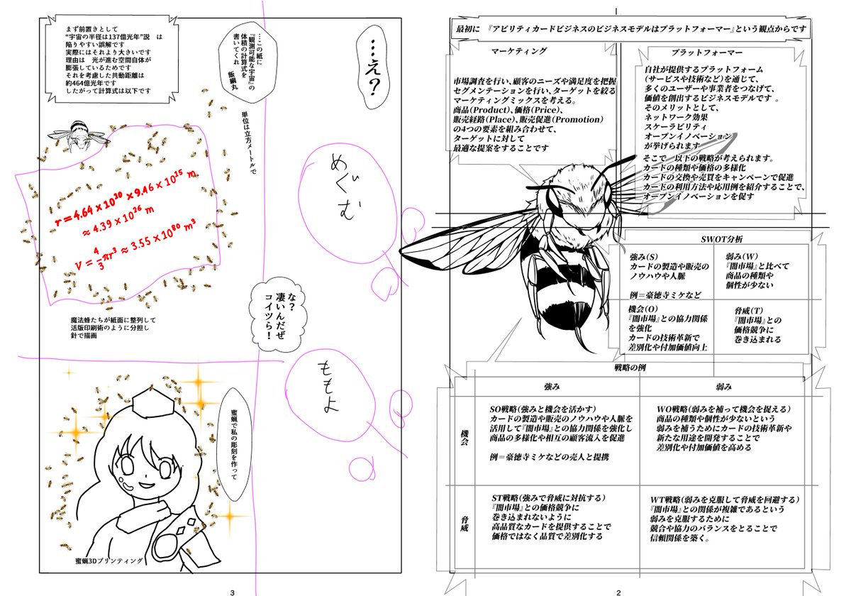 【東方】ももめぐVS超知能魔法蜂!【ネームWip】
ストーリー=「『東方酔蝶華 47話』に登場した『魔法蜂』が高度な知能を獲得し、
ChatGPTのような生成AIサービスとして【幻想郷】に普及し暴走する」
秋イベントで出します!

この設定を受け容れ可能か、↓のアンケートにご協力お願いいたします! 