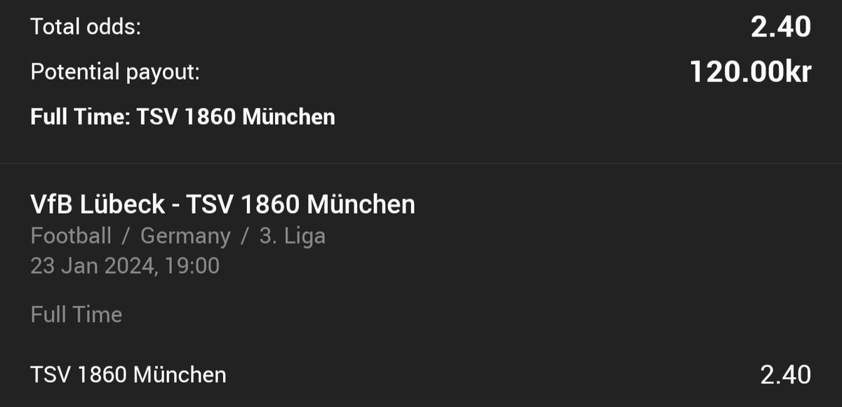 TipsViking's tweet image. 0.5units