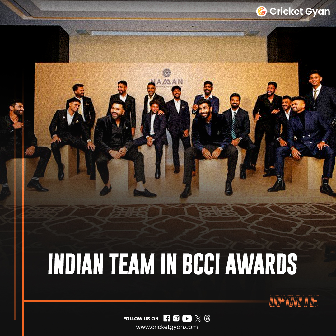 Team India in the Board of Cricket Control of India awards at Hyderabad!! Picture of the day!

#TeamIndia #BCCI #awards #Hyderabad #Cricketteam #IndianTeam #IndiaMensTeam #Cricketers #Cricketupdates #LatestCricketNews #CricketGyam
