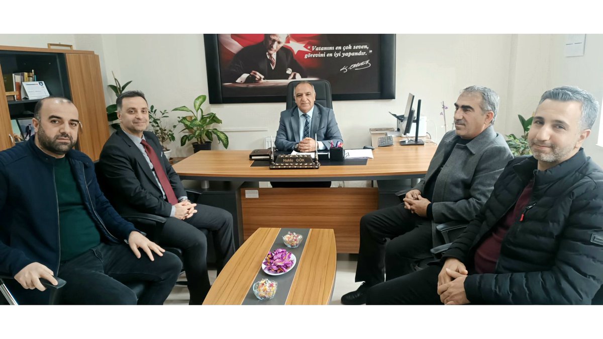 Bugün İlçe Milli Eğitim Müdürümüzü ; Palu İmam Hatip Anadolu Lisesi Müdürü Kutbettin KAYA, Palu Mesleki Ve Teknik Anadolu Lisesi Müdürü Seyfettin GÜNER, Palu Murat İlkokulu Müdürü Mehmet TOLAN ve Elazığ Naide Karakaya İlkokulu Müdürü Yılmaz BOYRAZ ziyaret ettiler.
.
.
<a href="/HakkGk11/">Hakkı GÖK</a>