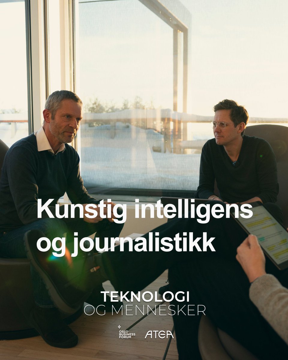 NY episode 🎧 AI og journalistikk - og hva med fremtidens mediebransje? Ukens gjester er @sventhaulow fra @SchibstedGroup, og @geirengen i @Mediebedriftene 🤩 LYTT HER 📷 🟢 Apple Podkaster: s.atea.no/AI-journalisti… 🟢 Spotify: s.atea.no/AI-journalisti…