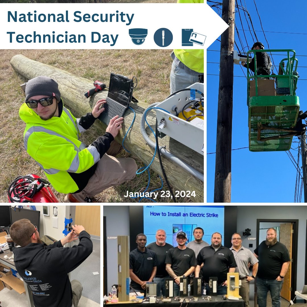 January 23rd is recognized as National Security Technician Day! Today we thank our security team for working behind the scenes to keep us safe with the most advanced physical security systems. #securityindustry #NationalSecurityTechnicianDay