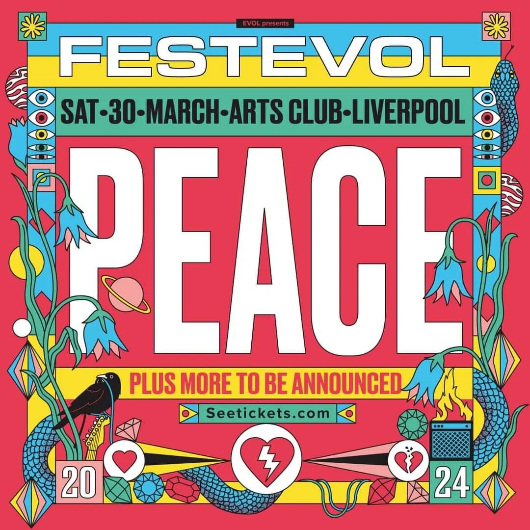 𝐁𝐔𝐘 𝐍𝐎𝐖 - 𝐏𝐑𝐈𝐂𝐄 𝐑𝐈𝐒𝐄 𝐅𝐄𝐁 𝟏𝐒𝐓 Snap up the earlybirds for the Liverpool return of 𝐏𝐄𝐀𝐂𝐄 (@PEACE4EVEREVER) headlining FestEvol 2024 @artsclublpool ahead of the price increase on February 1st. Hit up @seetickets NOW: seetickets.com/event/peace/ar… 📸jacob_flannery_