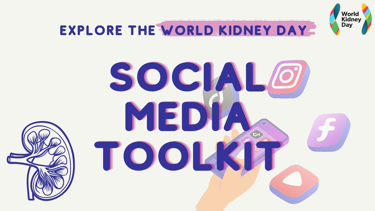 worldkidneyday's tweet image. 💡Our #WorldKidneyDay #SocialMediaToolkit is your go-to resource for crafting an impactful social media campaign. 

🙌🏼 Elevate #awareness about #kidneyhealth and share the World Kidney Day messages with compelling visuals and ready-to-use captions. 

🔎 worldkidneyday.org/knowledge-bank…