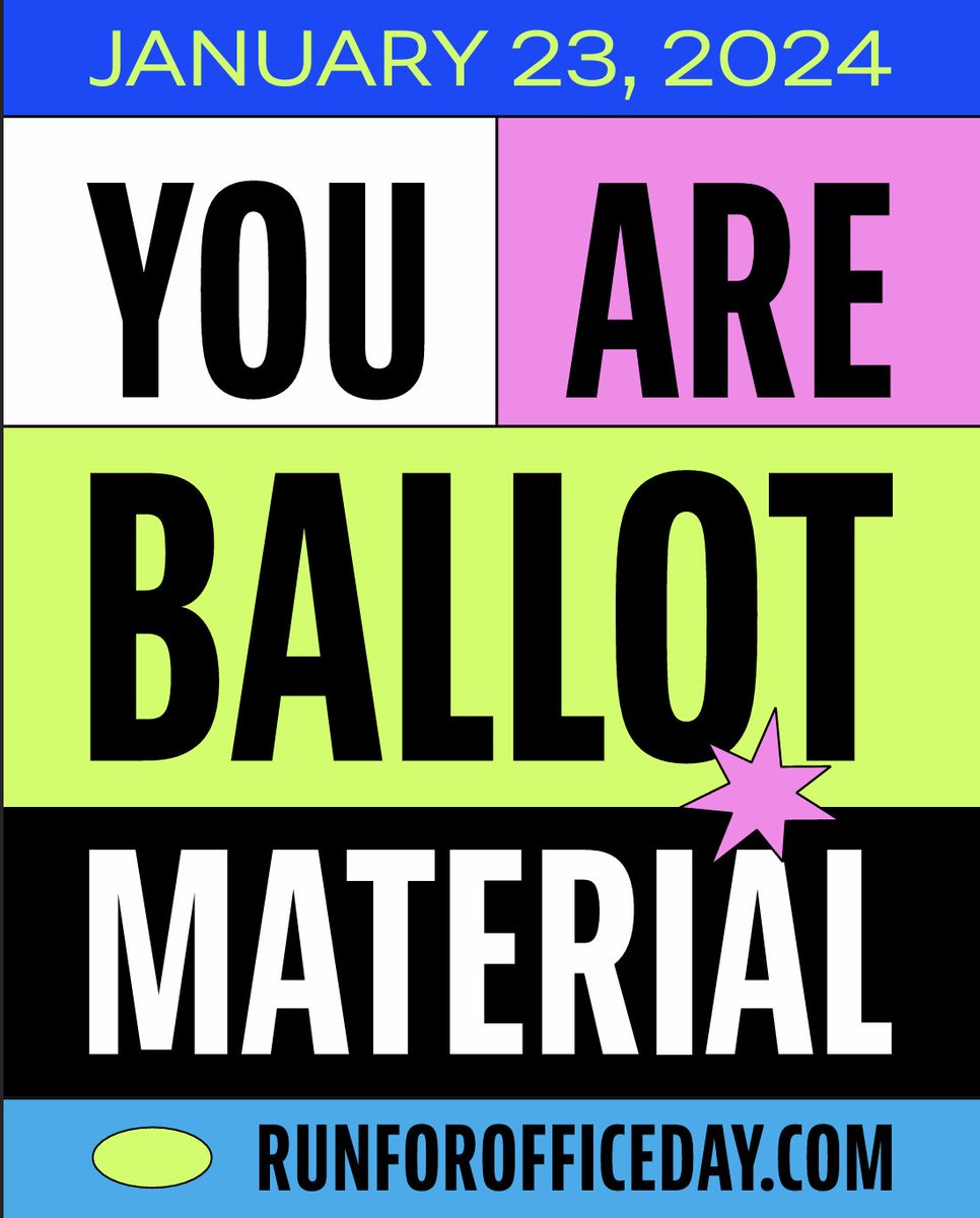 Happy National Run For Office Day to all who celebrate (that means all of you 👀)