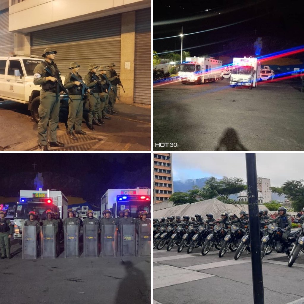 Una de las principales misiones de la #FANB es el mantenimiento del orden interno de la patria para garantizar la Paz y el sosiego  de la nación venezolana. 
Para nosotros como bolivarianos, la patria es primero !

#IntegrarEsVencer