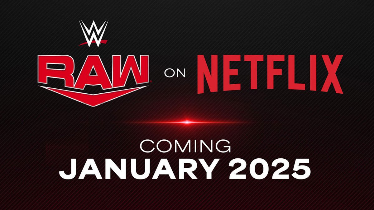 CatchNewz's tweet photo. WWE RAW arrive sur Netflix dès janvier 2025 aux États-Unis, au Canada, au Royaume-Uni, en Amérique Latine et dans d'autres pays qui seront communiqués prochainement ! 

Netflix accueillera tous les autres shows (SmackDown et NXT) et PLE WWE en dehors des États-Unis.

#WWERAW https://t.co/MchxzeJFQD