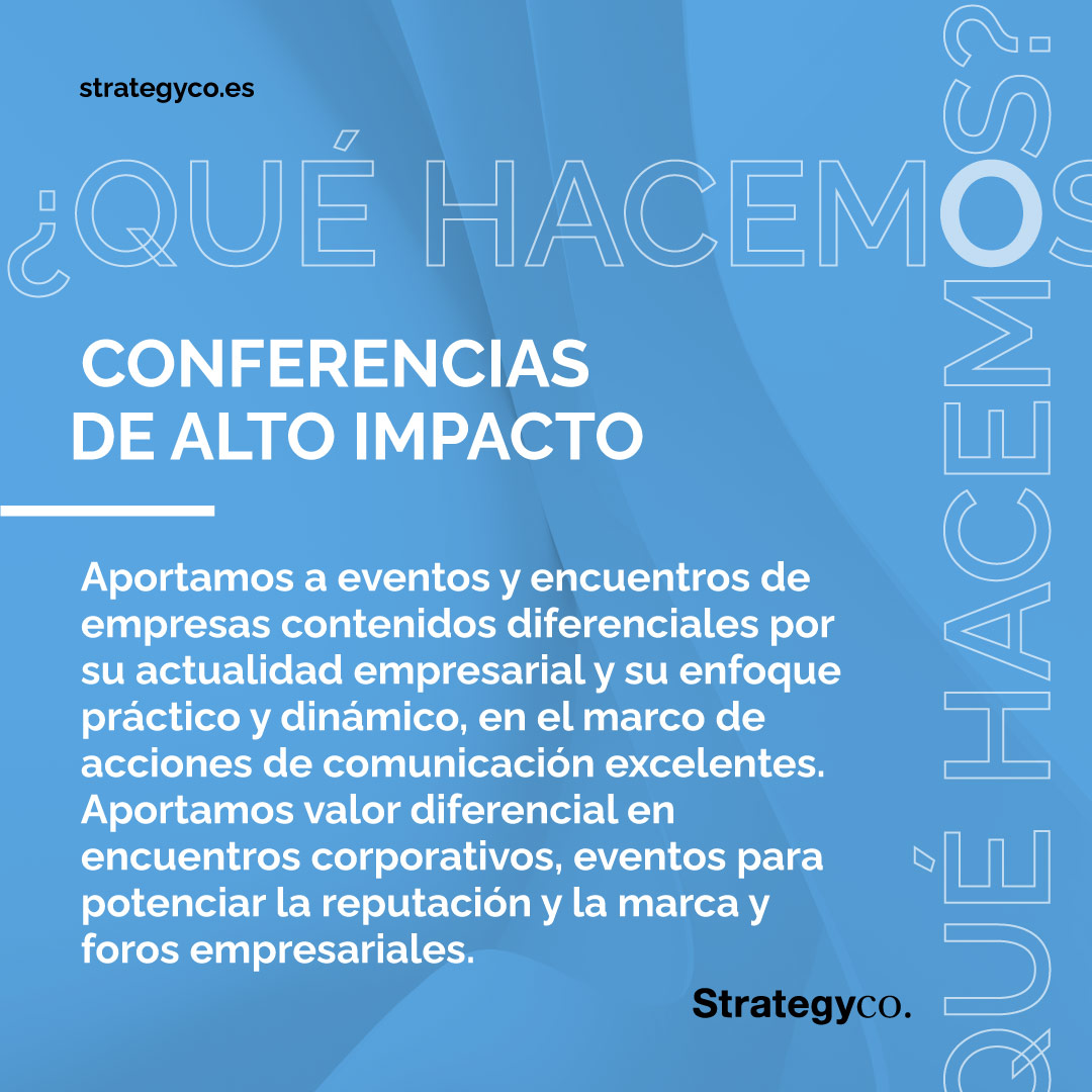 🗣️¿Quieres que tu #eventoempresarial sea un éxito? ¿Quieres que los asistentes obtengan conocimientos y herramientas para su día a día?

Te ofrecemos #conferenciasdealtoimpacto que aportarán a tu evento un valor diferencial. 

📱¡Contacta con nosotros!
strategyco.es/contactar/