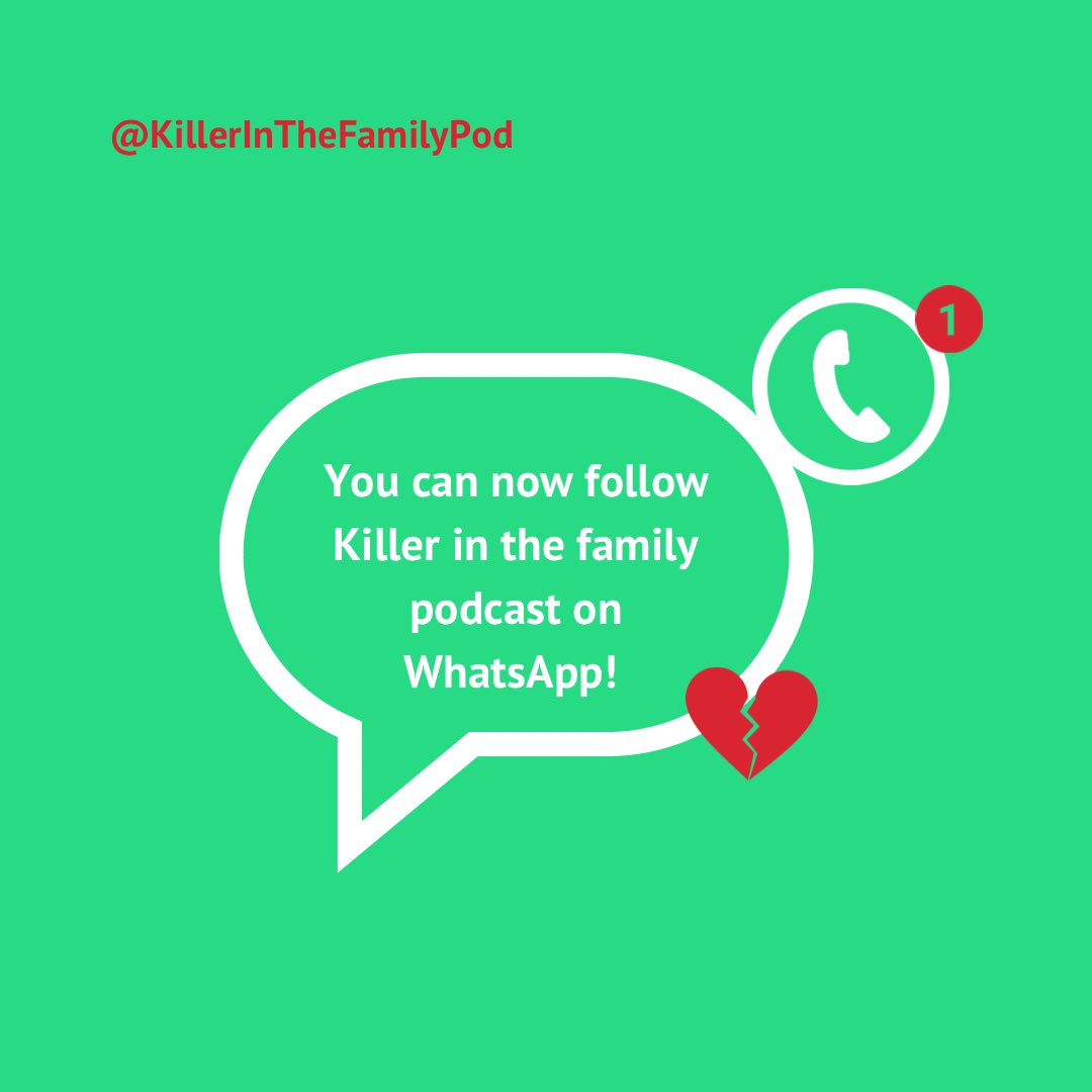 Exciting news! 📣 You can now follow #KillerInTheFamily podcast on WhatsApp 💚

Subscribe to the WhatsApp channel here 👇

whatsapp.com/channel/0029Va…