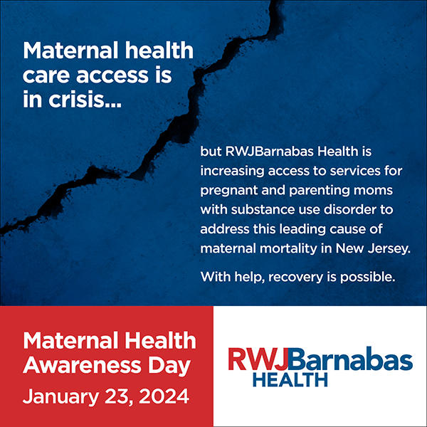 RWJBarnabas's tweet photo. Today, join us - the health system that delivers the most babies in N.J. - and @ACOG in observing #MaternalHealthAwarenessDay.

The ACOG theme for this year is “Access in Crisis.”
Join the conversation...

(1/2) https://t.co/0KvCSVQgxs