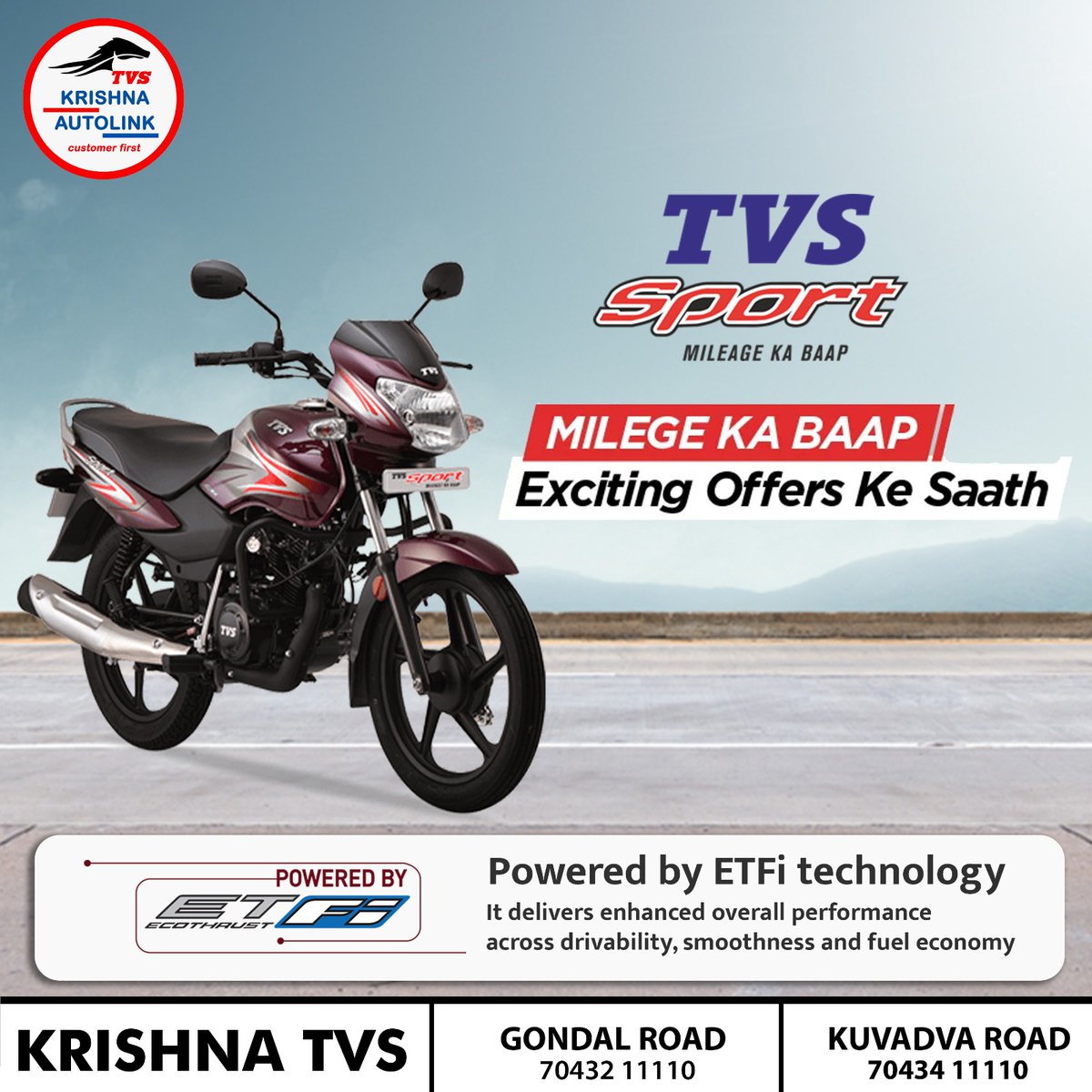AutolinkKr7435's tweet image. Exciting Offers Ke Saath.
TVS Sport Milege Ka Baap
Book now:- 070432 11110 / 70434 11110
.
.
.
#krishnaautolink #tvsscooter #tvsiqube #jupiter12 #bestbike #tvssport #tvsmotorcompony #jupitermx135 #jupitermxking #jupitermxold #jupiter130cc #jupiterlookstyle #tvsiqube