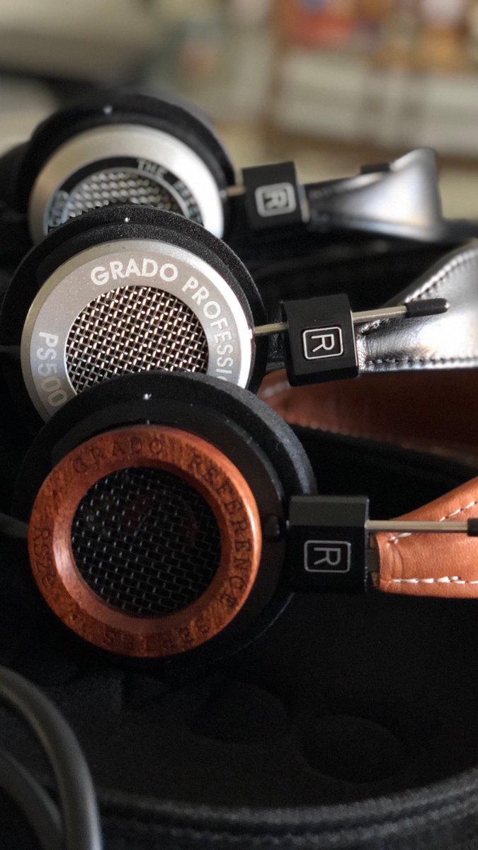 A few Grado cans… #headphones #music #audio #justlisten