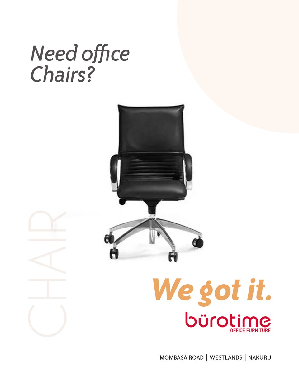 Experience the comfort of our office furniture and take your productivity to the next level.

View it at our showrooms or reach us on +254 724 622 622 or +254 708 533563.
#BurotimeKenya #LuxuryFurniture #PremiumOfficeFurniture