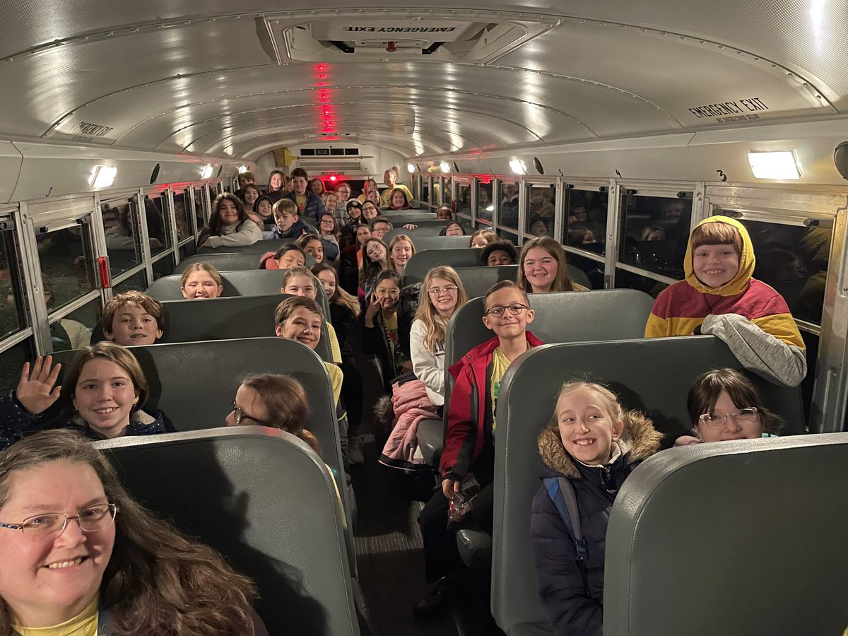 Excitement is high! Buses left Fairview a little before 7 AM! Get ready MMEA. The Songbirds are on their way! #singdanceplaytommea <a href="/FVEFalcons/">Fairview Elem COMO</a>