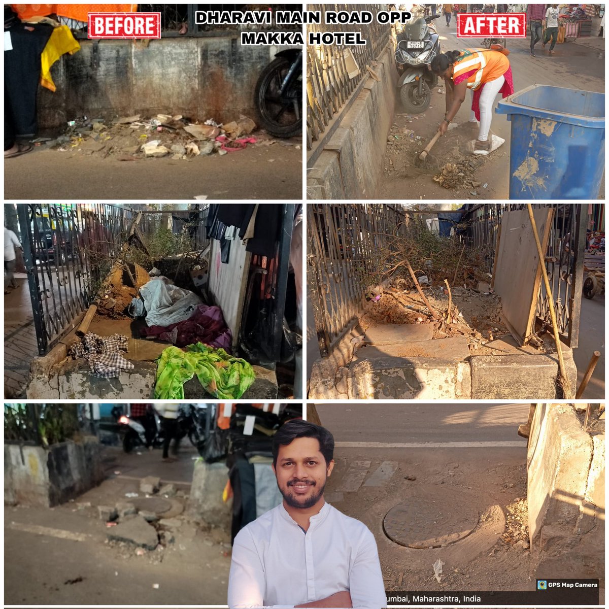 ataulkhan09's tweet image. ASW-W01220🚧 

*As Requested By Resident Of Azad Nagar Dharavi Main Road Mumbai-17 

✅ Sweeping 🧹 &amp;amp; Cleaning Done On Dharavi Main Road Opp Makka Hotel

#Ataul4u #Ataul #Dharavi #KaamBoltaHain 
#Clean #CleanDharavi #street #BMC #cleaning 
#AtaulKhan #AtaulSocialWorker #mumbai