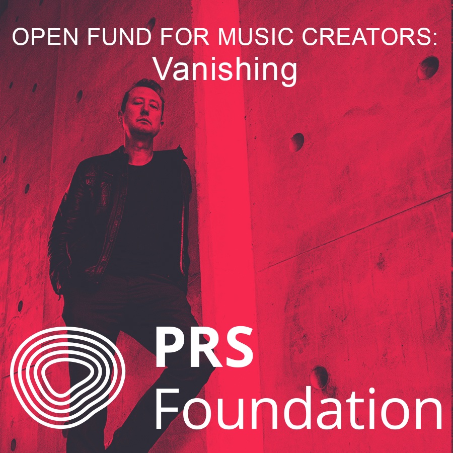 Excited to announce that Vanishing has received support from @PRSFoundation  via their Open Fund for Music Creators.

This support will give opportunity to experiment with more ambitious versions of live Vanishing shows in promotion of the new album, released 2024.

#FundedByPRSF