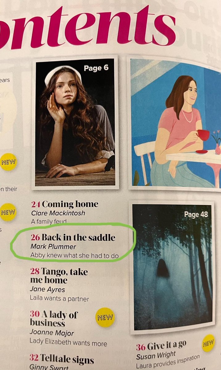 Following publication in Woman’s Weekly earlier this month my short story “Back in the Saddle” has been selected for for Best of Fiction edition. In newsagents now!

#WritingCommmunity