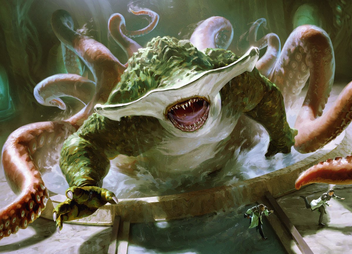 Unruly Krasis
for MTG Ravnica: Clue Edition
AD: Forrest Schehl
Designing a mutant that's a combination of a fish, octopus, and crocodile was a super fun experience!
#MTGRavnica #MTGxClue