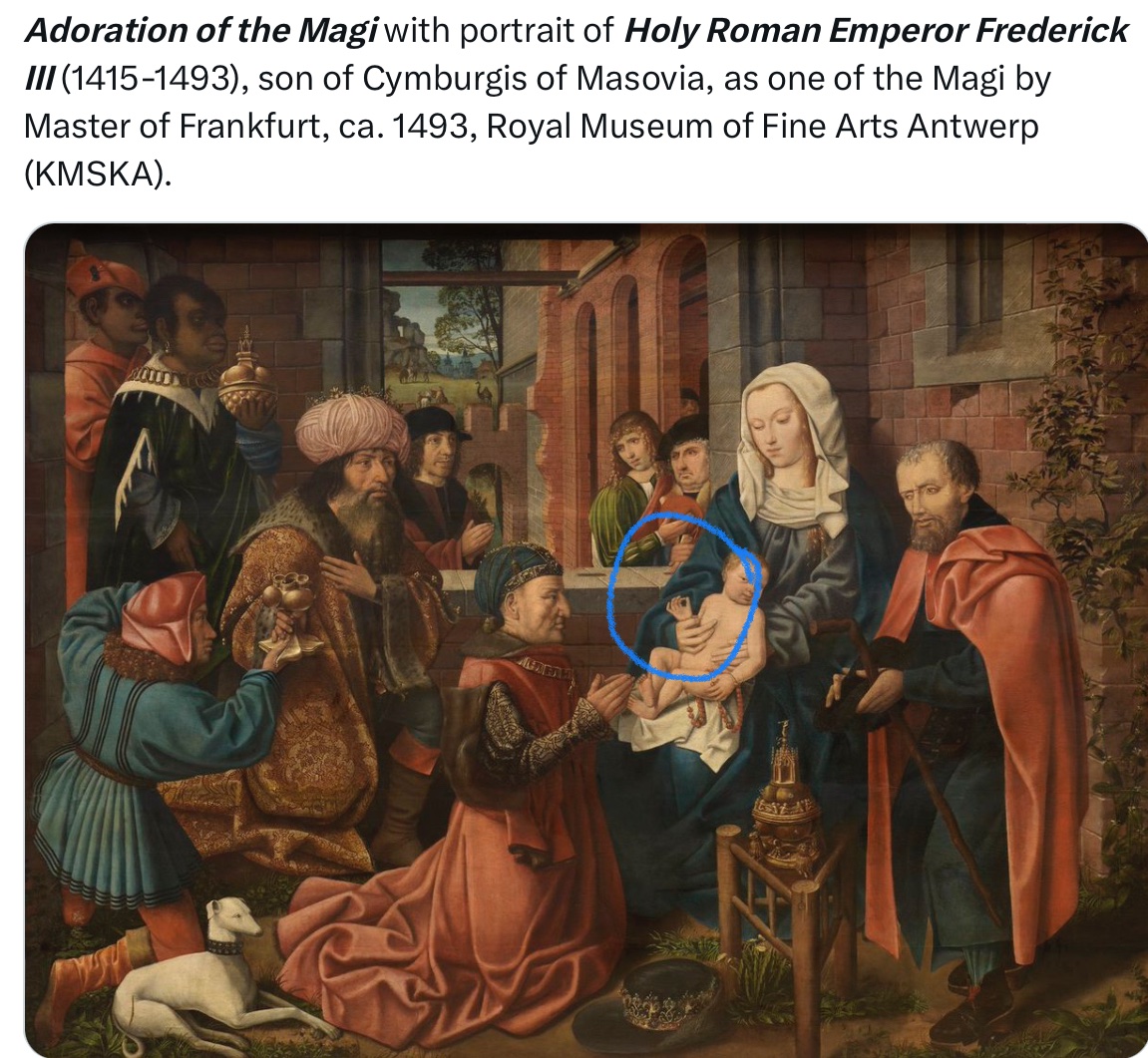 ItsAllATheatre's tweet image. #Handsigns #Masonic #secretsociety
On this portrait the notorious hand sign was sure to be included in the detail.