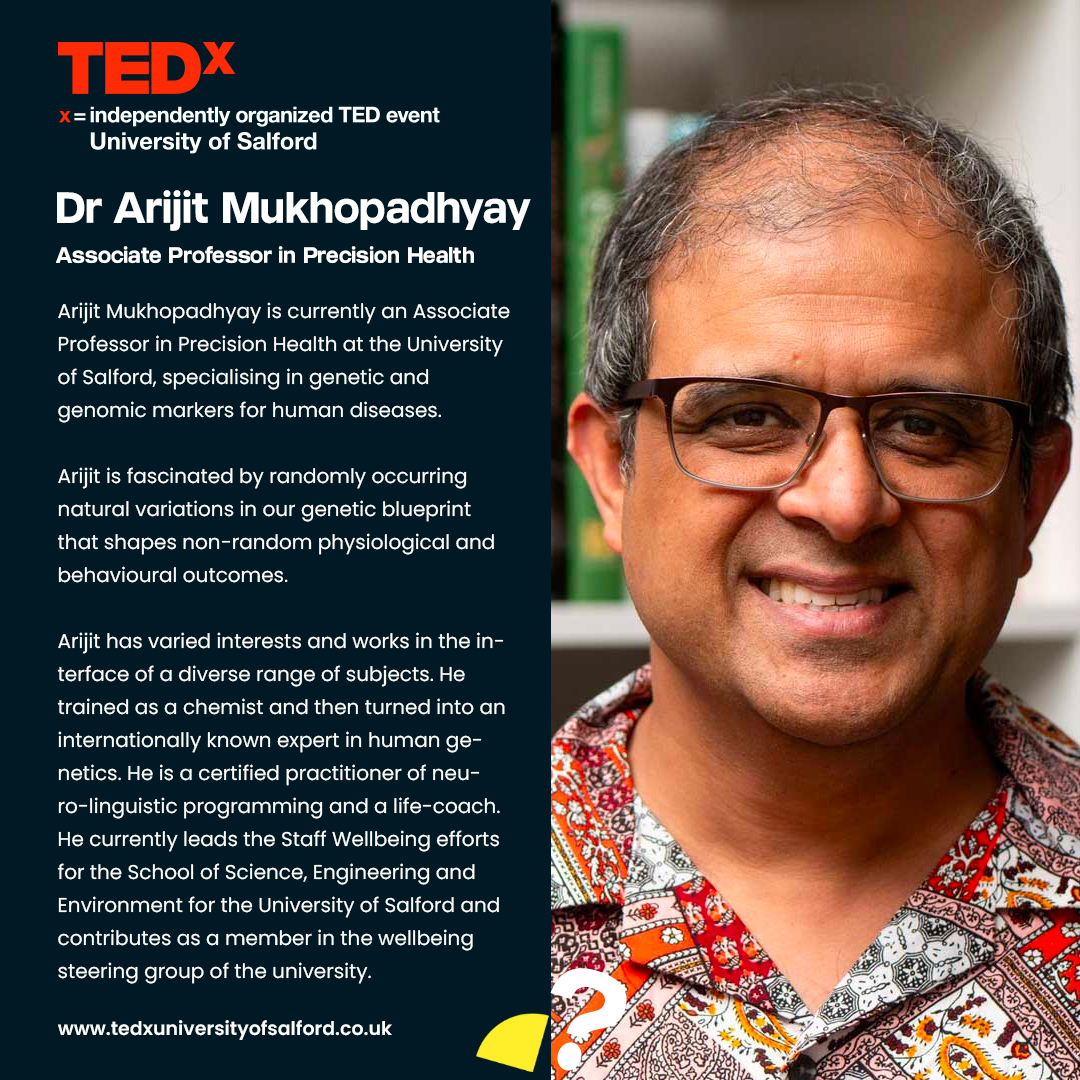 Tedxuniversityofsalford (@tedxuofsalford) on Twitter photo We will also hear from <a href="/thisisarijit/">Arijit Mukhopadhyay (he/him/his)</a> next Saturday at our TEDxUniversityofSalford event! ⭐️⭐️⭐️
<a href="/UoS_HealthSoc/">UoS Health & Society</a>
<a href="/SalfordUni/">University of Salford</a>
<a href="/SalfordAlumni/">Salford Alumni</a>
<a href="/UoS_ArtsMedia/">School of Arts, Media & Creative Technology</a>
<a href="/salfordbizsch/">Salford Business School</a>
<a href="/SalfordScience/">SalfordScience</a> We will also hear from <a href="/thisisarijit/">Arijit Mukhopadhyay (he/him/his)</a> next Saturday at our TEDxUniversityofSalford event! ⭐️⭐️⭐️
<a href="/UoS_HealthSoc/">UoS Health & Society</a>
<a href="/SalfordUni/">University of Salford</a>
<a href="/SalfordAlumni/">Salford Alumni</a>
<a href="/UoS_ArtsMedia/">School of Arts, Media & Creative Technology</a>
<a href="/salfordbizsch/">Salford Business School</a>
<a href="/SalfordScience/">SalfordScience</a>