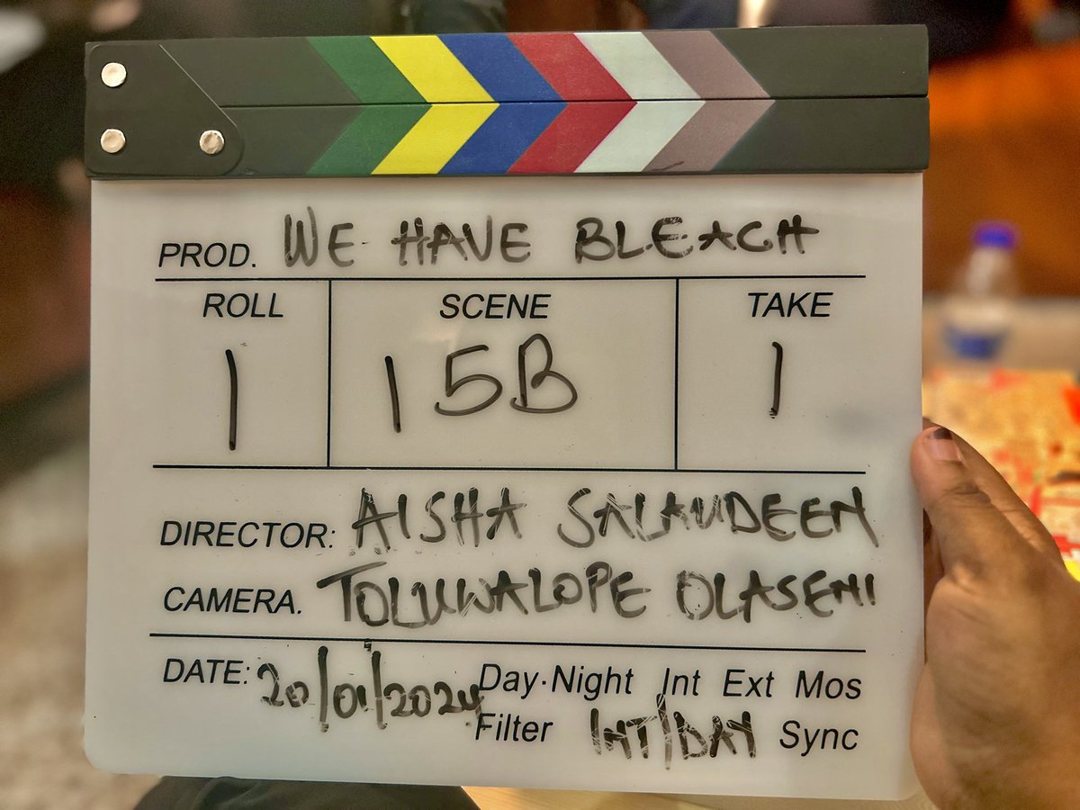 Ex-CNN journalist and filmmaker, <a href="/AishaSalaudeen/">Nana-Aisha</a> teases new short film.

The short film titled "We have Bleach Just concluded production.