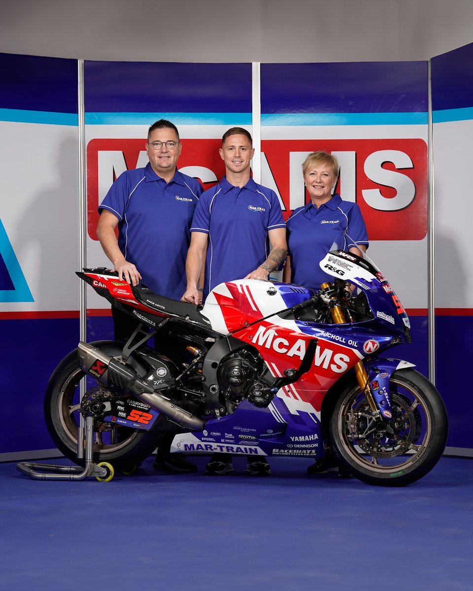 McAMSRacing's tweet photo. FUN FACT 🤓: 

Mar-Train Racing began as a team in 2007. 

BUT, Owners, Tim and Sonya Martin, began their racing journey three years prior, sponsoring a local rider - Denver Robb, in various race events, including the NW200! 💪

#McAMSRacing

#YamahaRacing #RevsYourHeart #WeR1 https://t.co/ib33ACZKHF