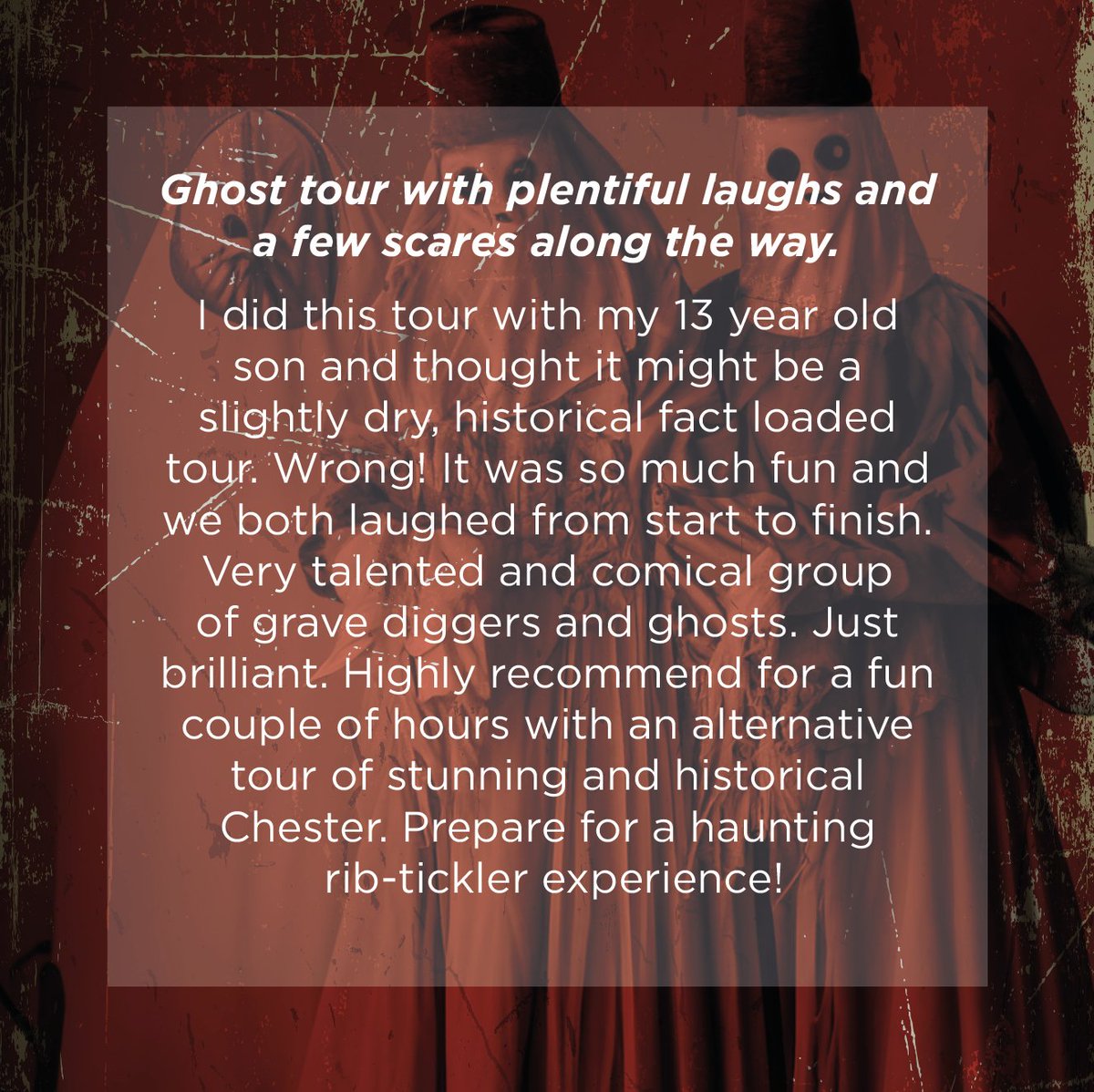 What a lovely review! 

#deadgoodghosttours #chester #walkingtour