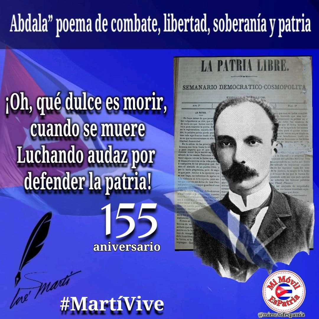 #MartiVive  
#CubaViveEnSuHistoria