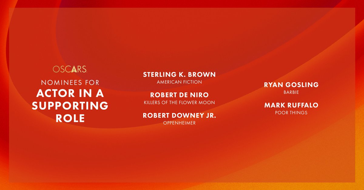 TheAcademy's tweet image. The nominations for Actor in a Supporting Role go to... #Oscars