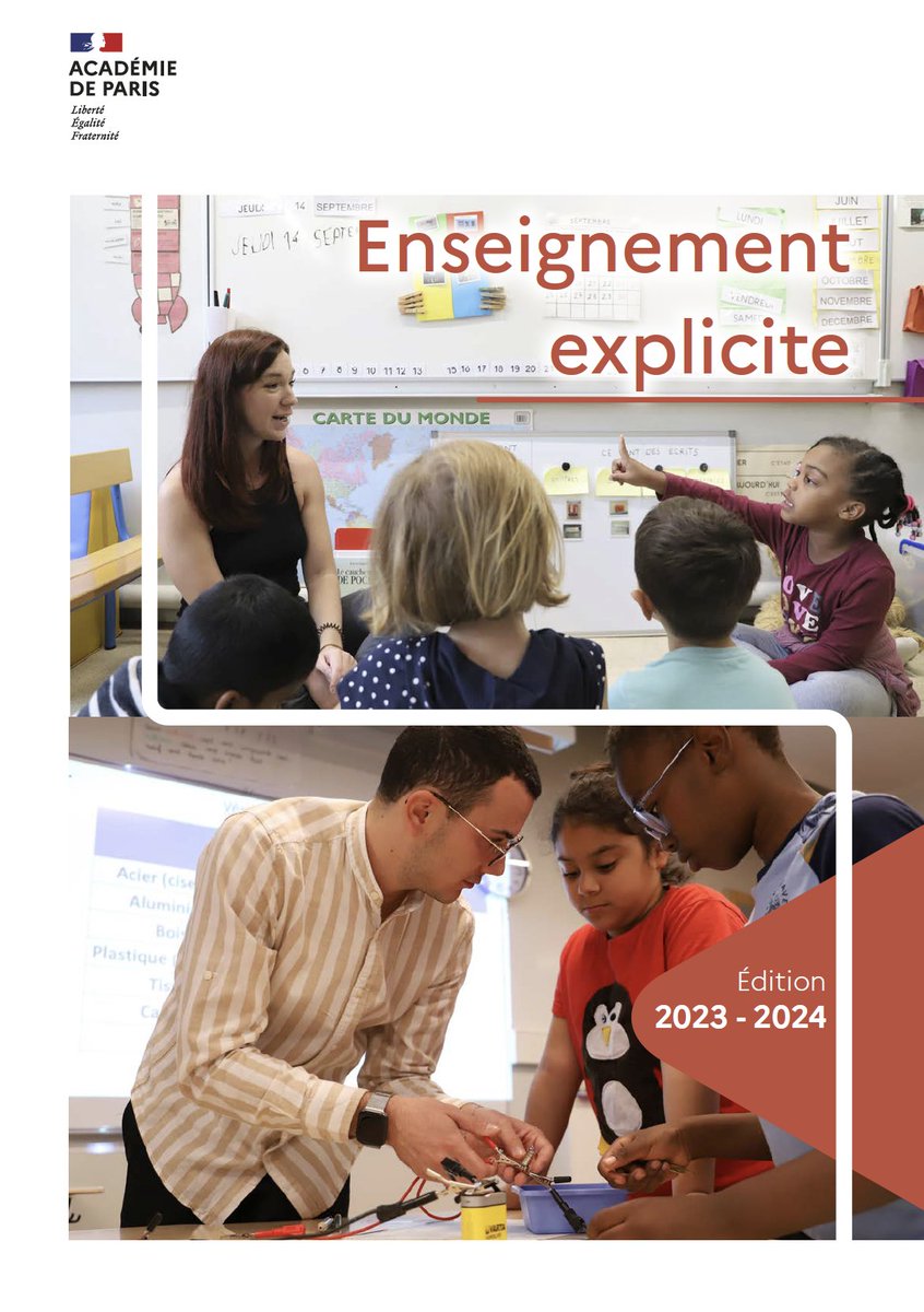 Découvrez ce livret sur l’#enseignementexplicite à destination des enseignants, rédigé par l’<a href="/Academie_Paris/">Académie de Paris</a>. Un document (gratuit et téléchargeable) pour accompagner les enseignants dans de nouvelles pratiques pédagogiques, basées sur la recherche.
🔗 pia.ac-paris.fr/portail/jcms/p…