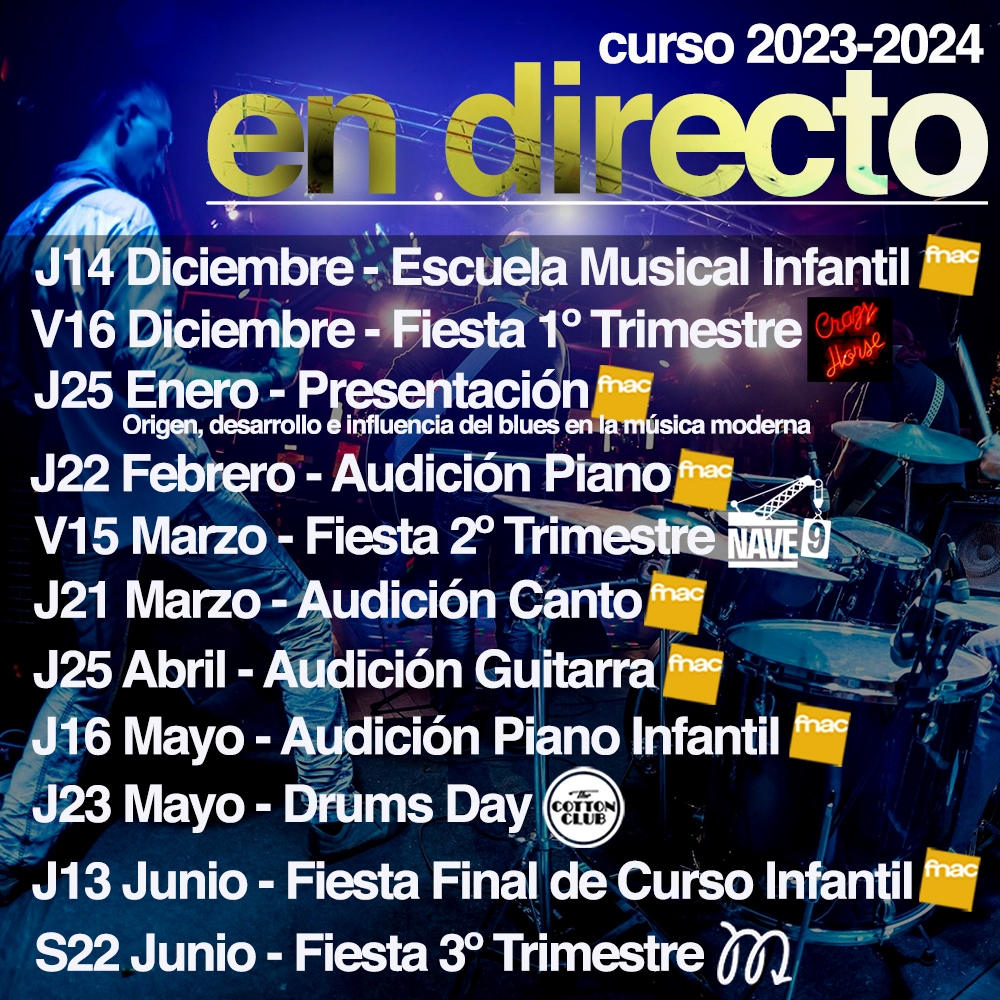 Continuamos con nuestro calendario de actividades en directo. Las más cercana: 💢 Jueves 25 Enero en FNAC Bilbao
Origen, desarrollo e influencia del blues en la música moderna
💢 Te esperamos!