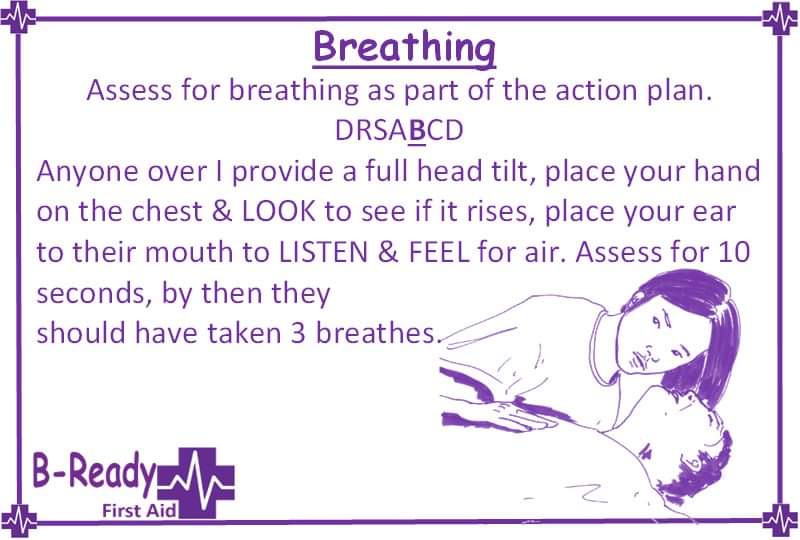 💜💜💜 Look, listen & feel. If you have an unconscious casualty who is breathing normally, what should you do?   💜💜💜

 #BReadyfirstaid #unconscious #recoveryposition  #CPRSpringfield #CPRtraining  #DRSABCD #CPRcourse  #emergencyresponders #Emergency