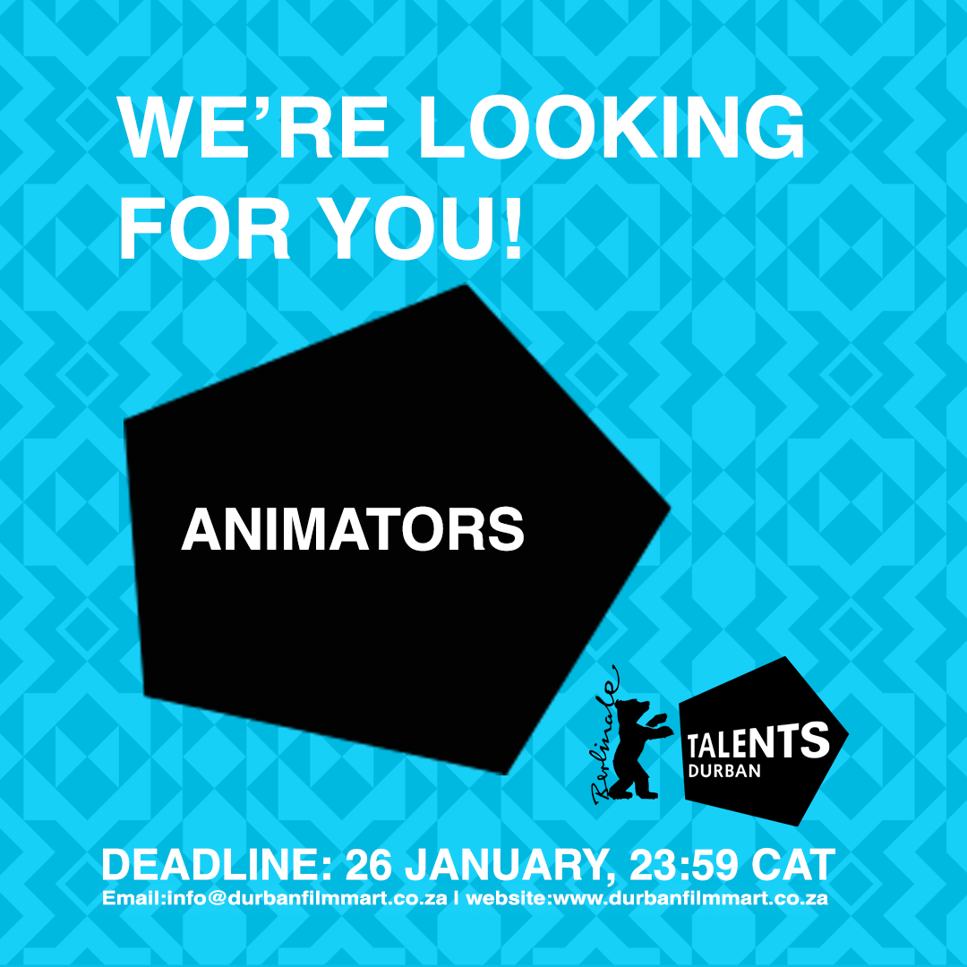 Talents Durban calls for animators with projects in development! Visit durbanfilmmart.co.za/Talents-Durban for more information. . Deadline 26 January 2024. . APPLY HERE: berlinale-talents.de/bt/durban/ap/i… . #filmmaking #africa #cinema #TalentsDurban #TalentPress #DFM