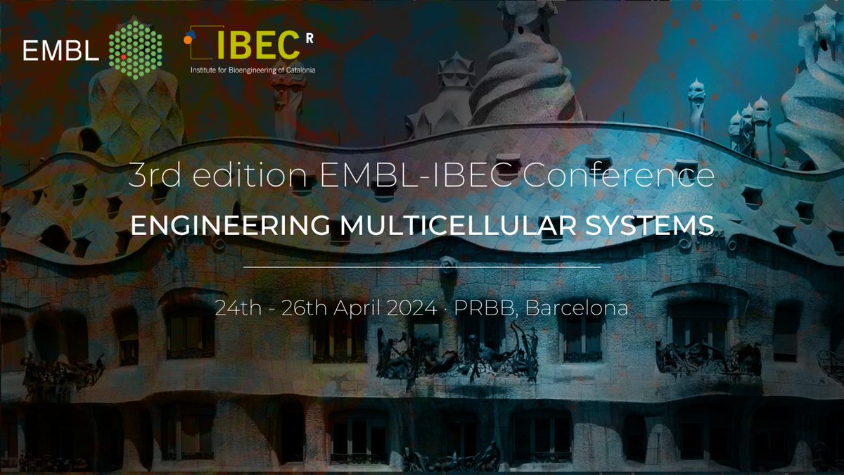 📣#EMBL_IBECConf abstract submission deadline extended to📅29th at 23:59. 

Don't miss out on this exciting opportunity!

events.ibecbarcelona.eu/embl-ibec-conf…