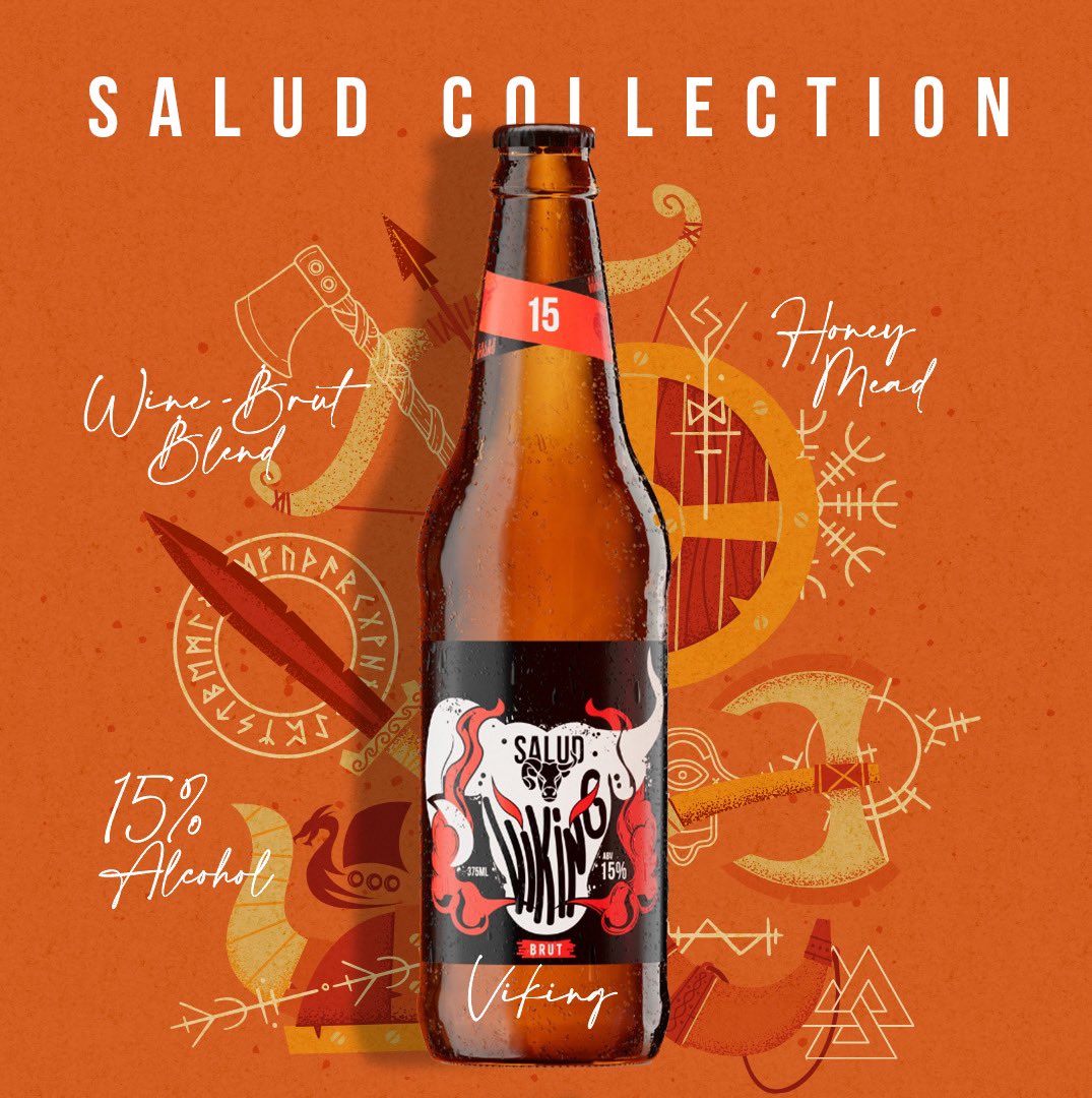 Give in to the bold and fiery Salud Viking, a new carbonated ready-to-drink mead with a brut wine flavour.

#SaludViking #ReadytoDrink