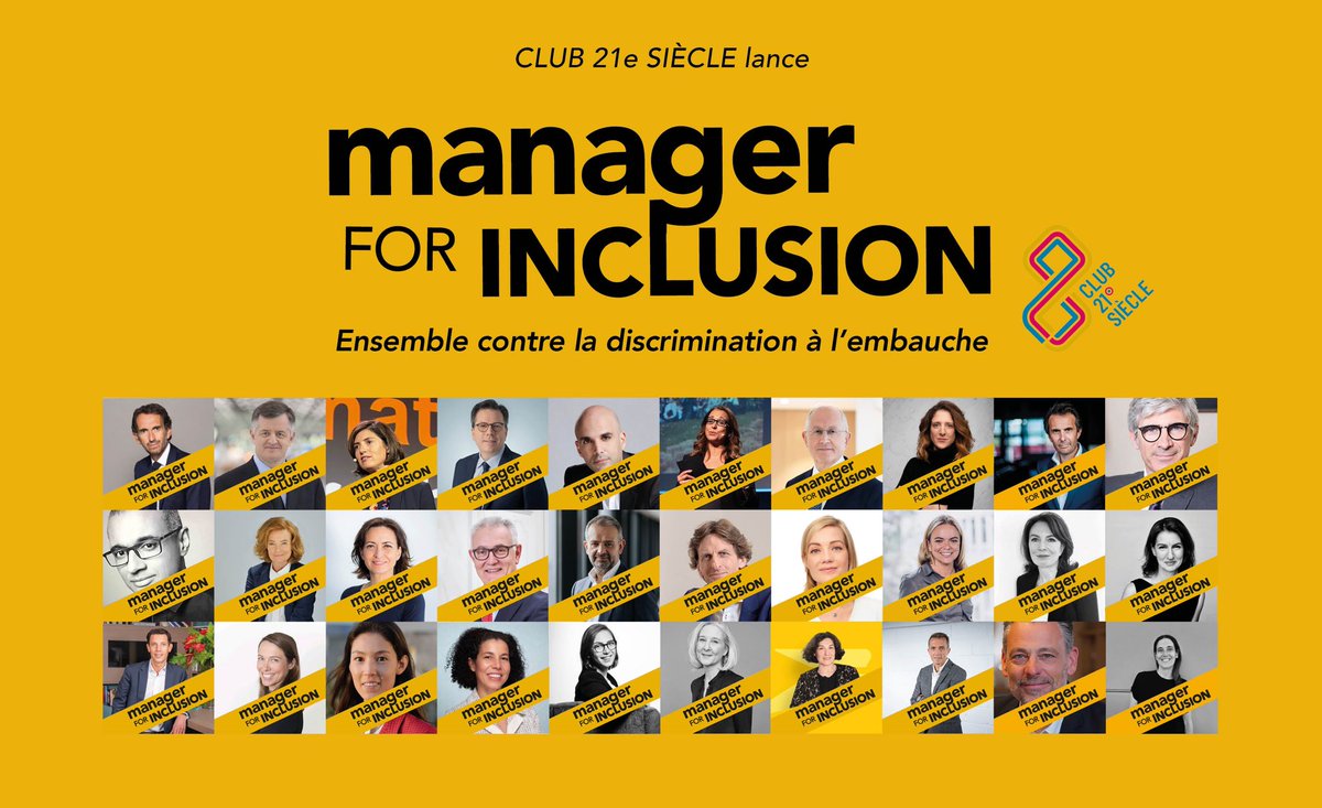 #Discrimination à l’#embauche > Le Club 21è Siècle & @HavasParis lancent une campagne d’interpellation ‘#ManagerForInclusion’ ciblant les managers et recruteurs, ✊🏻 mettant l’accent sur les CVs souvent ignorés. Une initiative qui, j’espère, inspirera d’autres entreprises !!! 💛