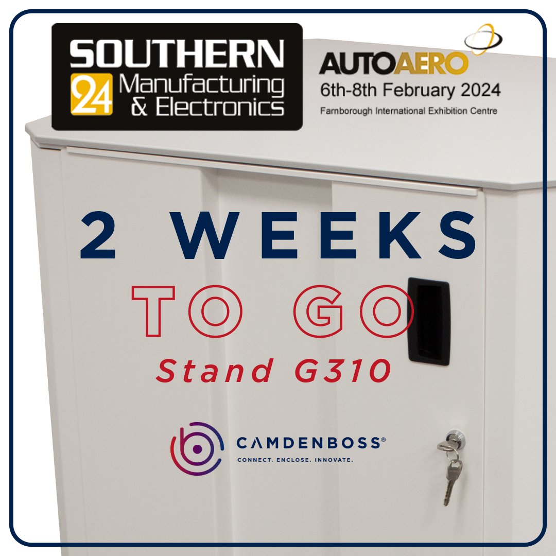 With only 2 weeks to go, @industry_co_uk is fast approaching! Join us on Stand G310 – we can't wait to welcome you! 🎉

#ukmanufacturing #ukmfg #supportukmfg #electronics #manufacturing #southern24 #southmanf #enclosures #components #customsolutions #design #innovate #camdenboss