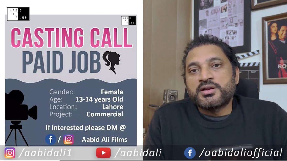aabidali1's tweet photo. Casting Call Kia Hoti Hai? Dramo Mey Casting Kesay Hoti Hai?
https://t.co/8zisVcXZTg
#castingcall #aabidali #actor #filmmaker #aabidalifilms #filmacting #dramaacting #castingagent #talentmanagement https://t.co/lfSpzQIx2D