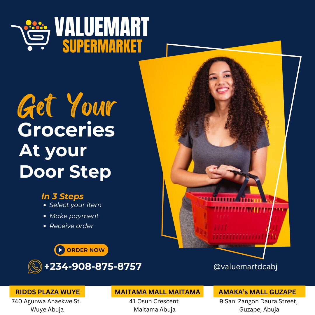 valuemartdc's tweet photo. Select goods, Make payment, Receive order - it's that simple! Enjoy the convenience of Valuemart Supermarket online shopping. Quality products, unbeatable prices, and doorstep delivery. Your shopping just got a whole lot smarter! 
#ShopOnline #homedelivery #morevalueforyourmoney https://t.co/MPgeSmggpb