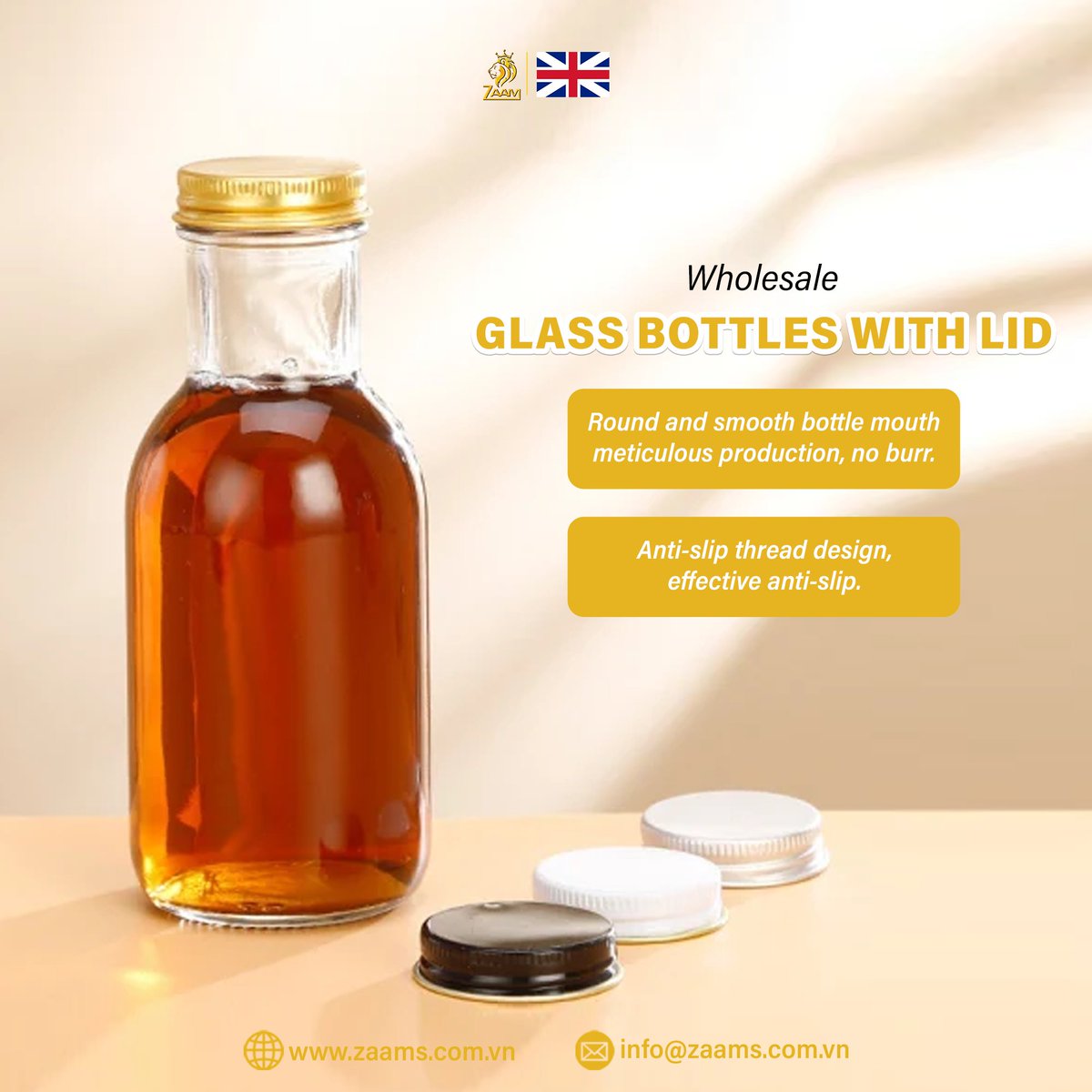 ✨Bid farewell to concerns about fragile or opaque glass bottles for your beverage storage needs!✨

#glassbottle #drink #QualityInvestment #RaiseTheBar #glassware #glasspackaging
#zaam #zaamuk #sourcing #manufacturer #glass #juice